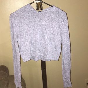 A thin crop sweatshirt